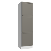 Mueble de Cocina Armario Despensa Vik 60 cm con 3 Puertas Blanco/Gris