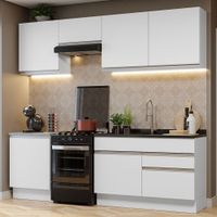 Mueble de Cocina Integral Glamy 240 cm Blanco 08