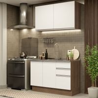 Mueble de Cocina Integral Glamy 120 cm Marrón/Blanco 03