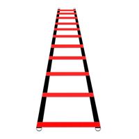 ESCALERA DE 10 PASOS PARA AGILIDAD Y COORDINACIÓN CON BOLSA DE ALMACENAMIENTO ROJO