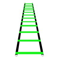 ESCALERA DE 12 PASOS PARA AGILIDAD Y COORDINACIÓN CON BOLSA DE ALMACENAMIENTO VERDE