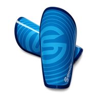 CANILLERAS PARA FÚTBOL CON PORTA CANILLERA DE LYCRA SHOWGOL TALLA  S AZUL