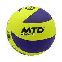 PELOTA PARA VÓLEY TALLA #5 PU PREMIUM MT-860 MTD AMARILLO MORADO