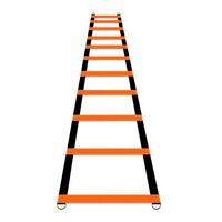 ESCALERA DE 10 PASOS PARA AGILIDAD Y COORDINACIÓN CON BOLSA DE ALMACENAMIENTO NARANJA