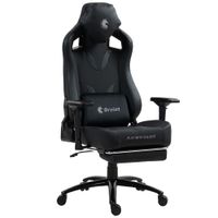 Silla Gamer Dreizt Thunder Series Negro Premium Alta Calidad Reclinable Con Posapies Gas Lift Clase
