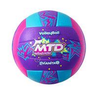 PELOTA PARA VÓLEY #5 GOMA FOAM EXTRA SUAVE LIVIANITA MTD MORADO CELESTE