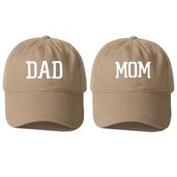 Set x 2 gorras estilo vintage revelación mamá y papá Mom & Dad caqui