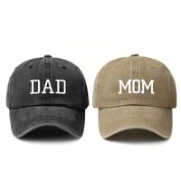 Set x 2 gorras estilo vintage revelación mamá y papá Mom & Dad negro y caqui