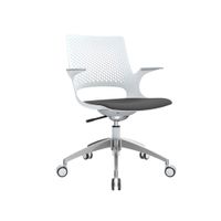 Silla Giratoria Semireclinable Buró Premium Blanco/Gris Ofideas