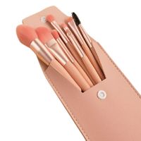Brochas de Maquillaje Kawai Set de 8 Piezas con Estuche Rosado