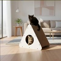 POLARITA Casa/Rascador Triangulo Blanco para gatos + Catnip