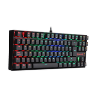 Teclado gamer Redragon Kumara K552 TKL RAINBOW, SP Negro - RED SWITCH