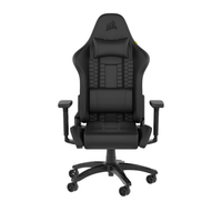 Silla gamer Corsair TC100 con Reposabrazos 2D, Material polipiel COLOR NEGRO