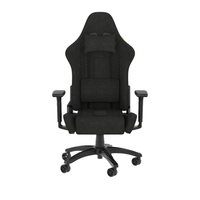 Silla Gamer Corsair TC100 con Reposabrazos 2D, Material (polipiel o textil) Negro Tejido