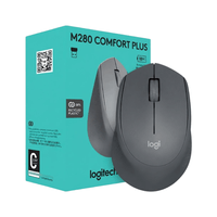 Mouse Óptico Inalámbrico Diseño Curvo Logitech M280 1000 Dpi Plomo