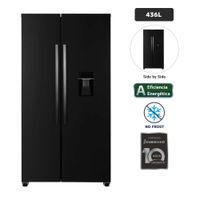 Refrigeradora BLACKLINE 436L No Frost SBS442L Black Inox