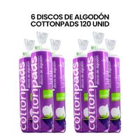 6 Discos de Algodón Cottonpads 120 UNID