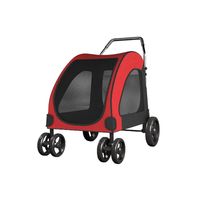 Coche para Mascotas Grandes Rojo