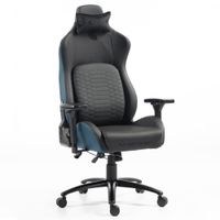 Silla Gamer Dreizt Titan Series Azul Dark Premium Almohadilla Inteligente Reclinable Gas Lift Clase 4