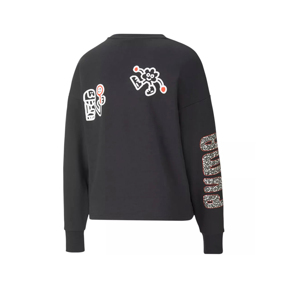 Puma Polera Mujer Mr Doodle Black talla XS