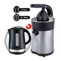 Combo Exprimidor de Palanca de Cítricos Whiteline 85W + Hervidor