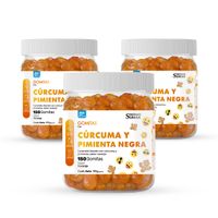 Gomitas De Curcuma Y Pimienta Negra Adultos 150 Gomitas - Dermo Sumak 3Uni