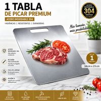 TABLA DE PICAR ACERO INOXIDABLE 34x23 CM DISEÑO PREMIUM - copy - copy