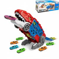 DINO TRUCK LANZA CARROS + 6 CARRITOS DE REGALO  - copy