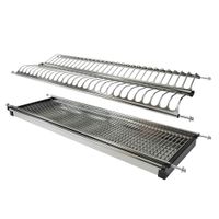Porta platos empotrado inoxidable para módulo 80 cm de 2 niveles Más Casa Perú