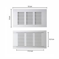 Rejilla aluminio 15 cm x 8 cm ventilación para ductos y muebles Más Casa Perú