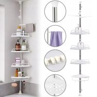 Esquinero de Ducha Estante de 4 Niveles Organizador de Baño Blanco  - copy - copy