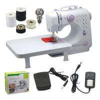 MINI MAQUINA DE COSER PORTATIL CON MESITA Y PEDAL A CORRIENTE O PILA - copy