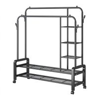 Perchero Organizador MULTIFUNCIONAL 4 En 1 con Repisas y Ruedas/VL-YP-618 120kg - copy - copy - copy