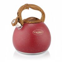 Tetera Valeska Estilo Roca Volcánica Con Silbato 5 Litros Rojo