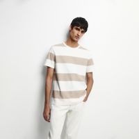 Polo Hombre Sfera Pique Raya Ancha Tostado
