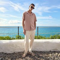 Pantalon Hombre Sfera Lino Elastico Piedra