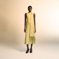 Vestido Mujer Sfera Pañuelo Midi Verde Claro