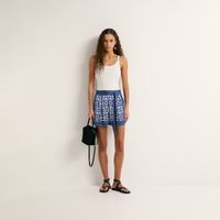Short Mujer Sfera Estampado Azul