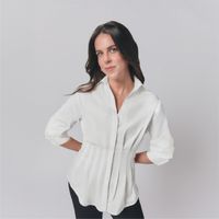 Blusa Mujer Pliegue Malabar Manga Larga