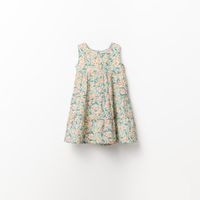 Vestido Niña Sfera Dobby Aop Flores Crudo