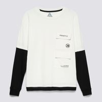 Polo Manga Larga Aereal Teen Niño Vibes Puño 100% Algodón