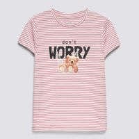 Polo Manga Corta Zubito Teen Niña Rayas Print 100% Algodón