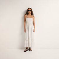 Vestido Mujer Sfera Tirantes Gomas Blanco
