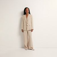 Blazer Mujer Sfera Lino Beige