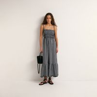 Vestido Mujer Sfera Tirantes Gomas Negro