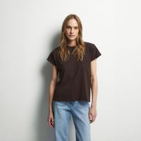 Polo Mujer Sfera Manga Corta Lisa Marron