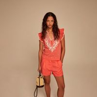 Blusa Mujer Sfera Print Pañuelo Mx Coral