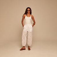 Pantalon Mujer Sfera Schiffli Blanco