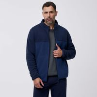 Polera Full Zip Hombre Polar Bloques Madison