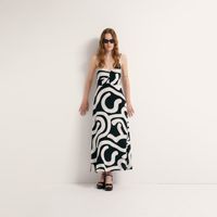 Vestido Mujer Sfera Tirantes Botones Negro